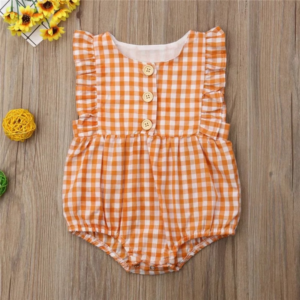 Plaid Baby romper